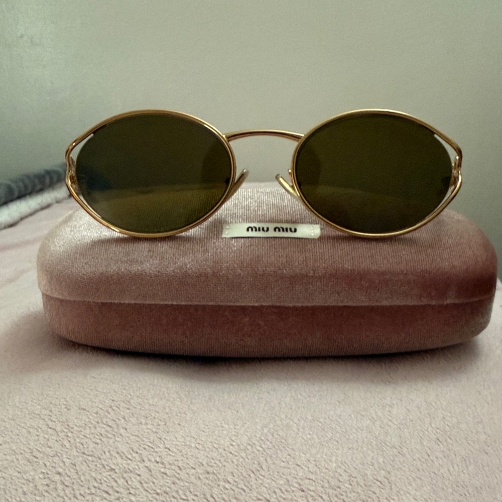 Miu Miu Gold Frame Sunglasses